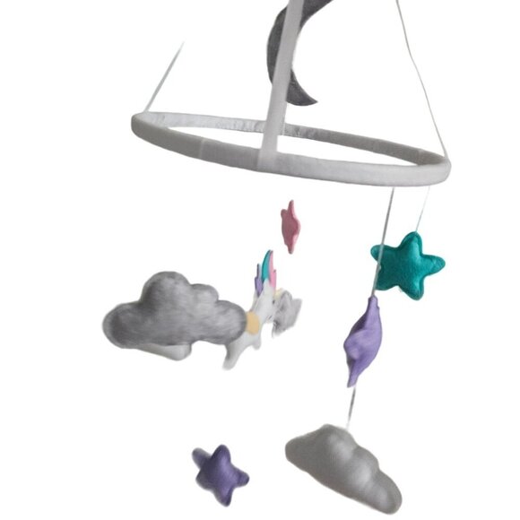 Land Of‎ Luna Unicorn Mobile Nursery Decor Stars Clouds Purple Plushy Celestial - Picture 2 of 9